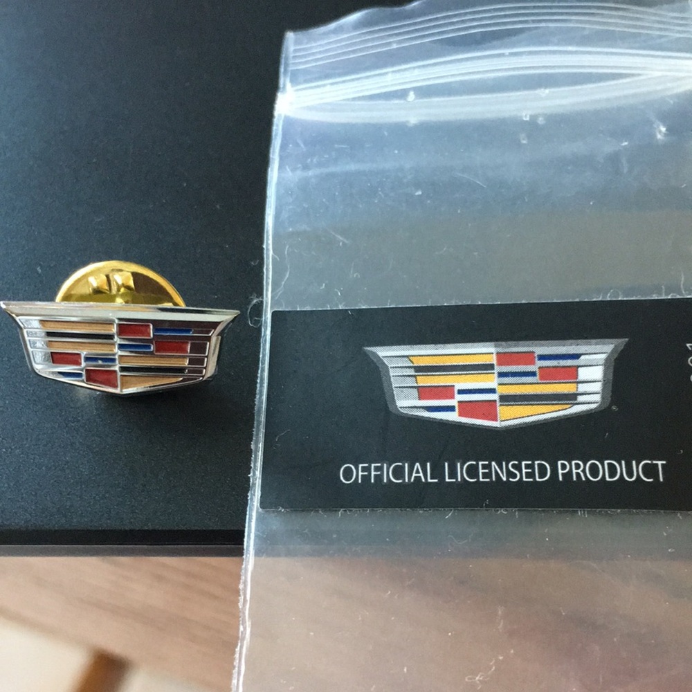 Cadillac Crest Men's Gold and Silver Lapel Pin